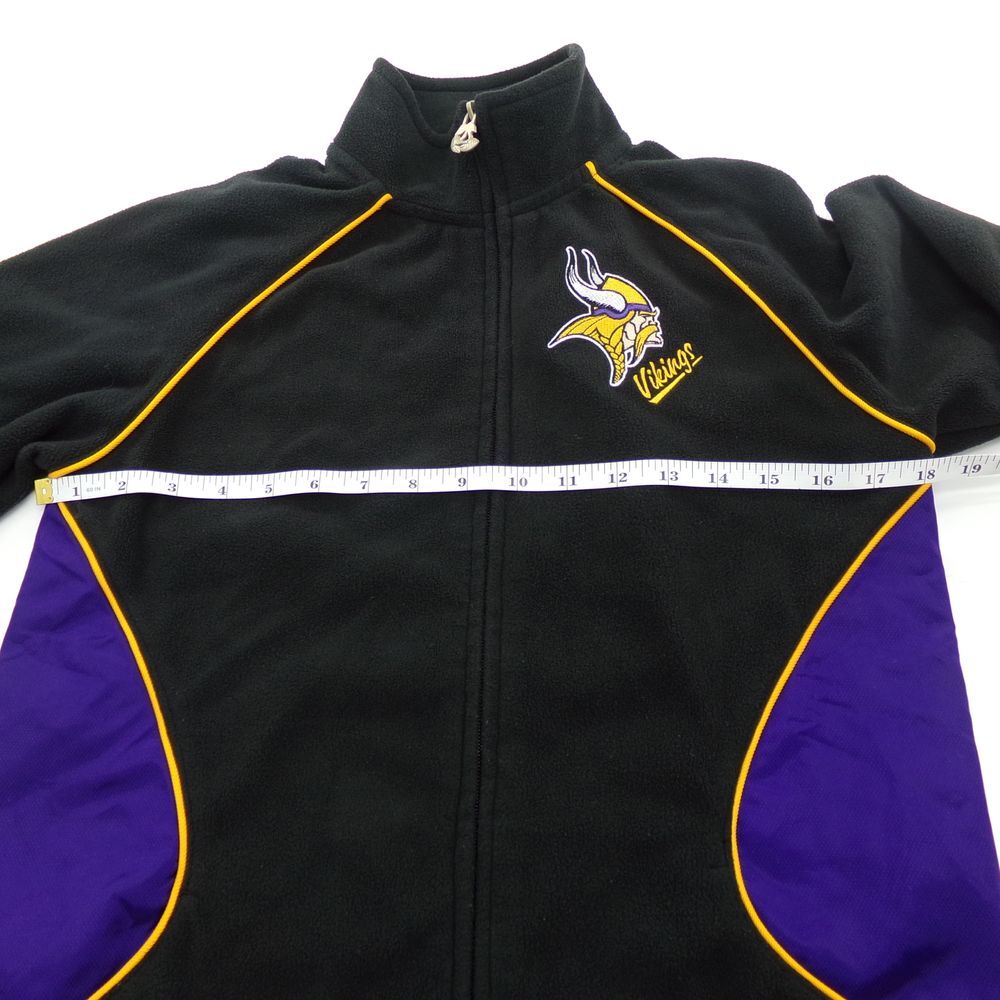 Reebok NFL Minnesota‎ Vikings Full Zip Fleece Jacket Purple Team Apparel - S - Picture 8 of 9